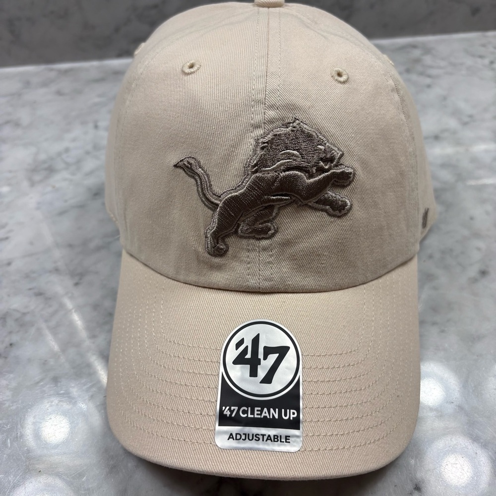 ‘47 Brand Clean Up Detroit Lions NFL Adjustable Strap Dad Hat - NEW - Picture 2 of 3